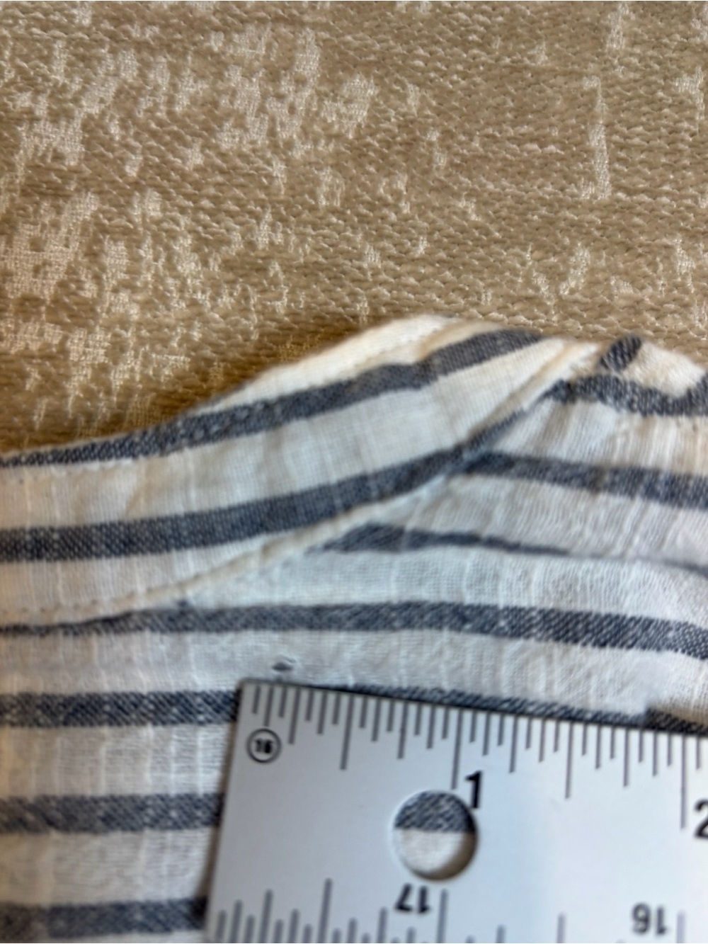 Abercrombie & Fitch Striped Cotton Top Medium Boho Coastal Tie Detail - Picture 8 of 8